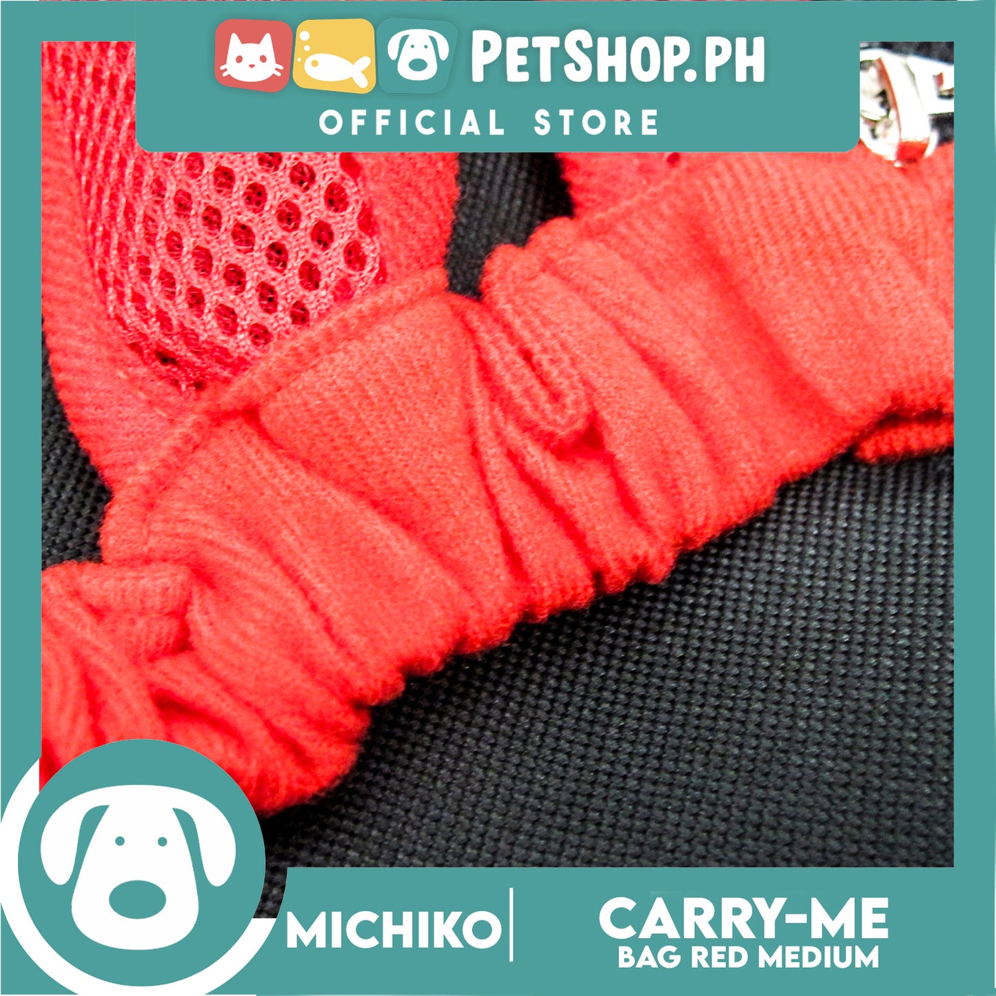 Michiko Carry Me Pet Bag Carrier Red (Medium)