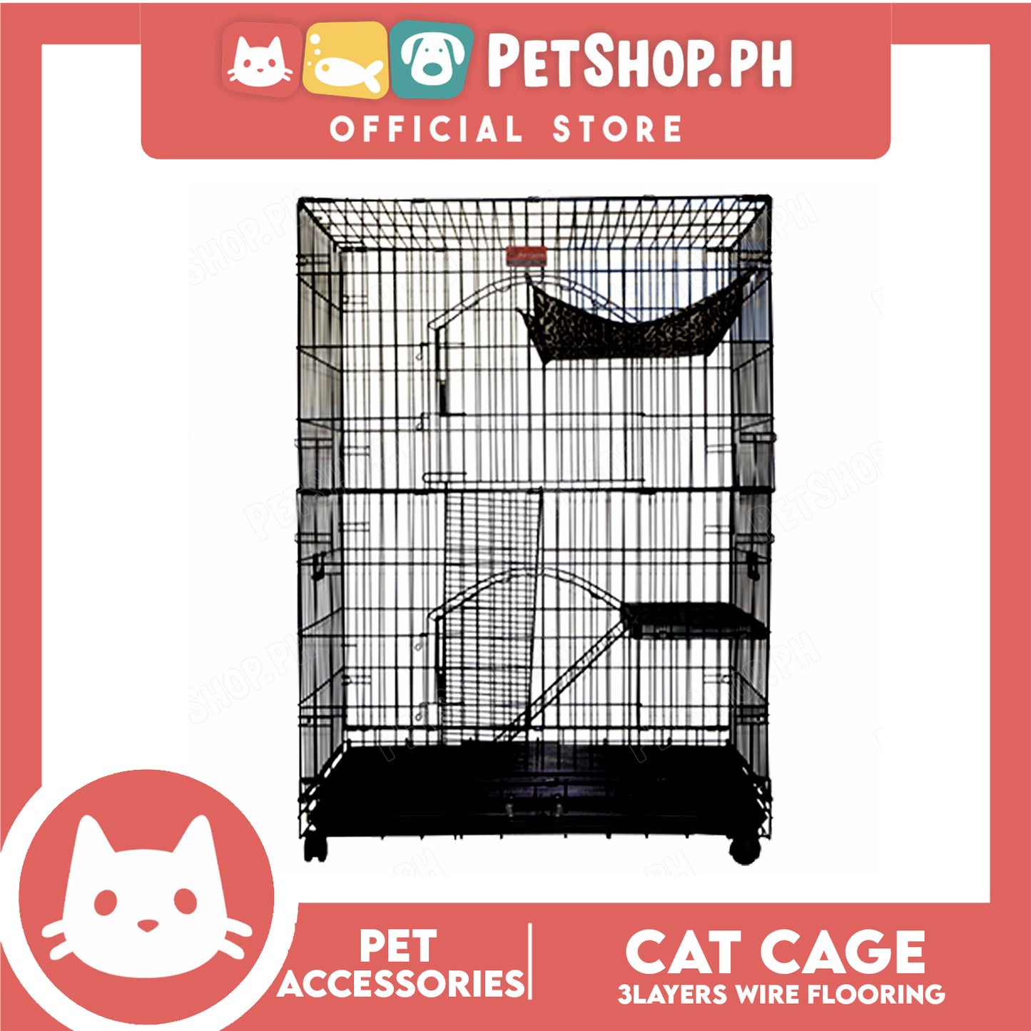 Cat Cage 3 Layers Cl-3F Wire Flooring Cat Cage