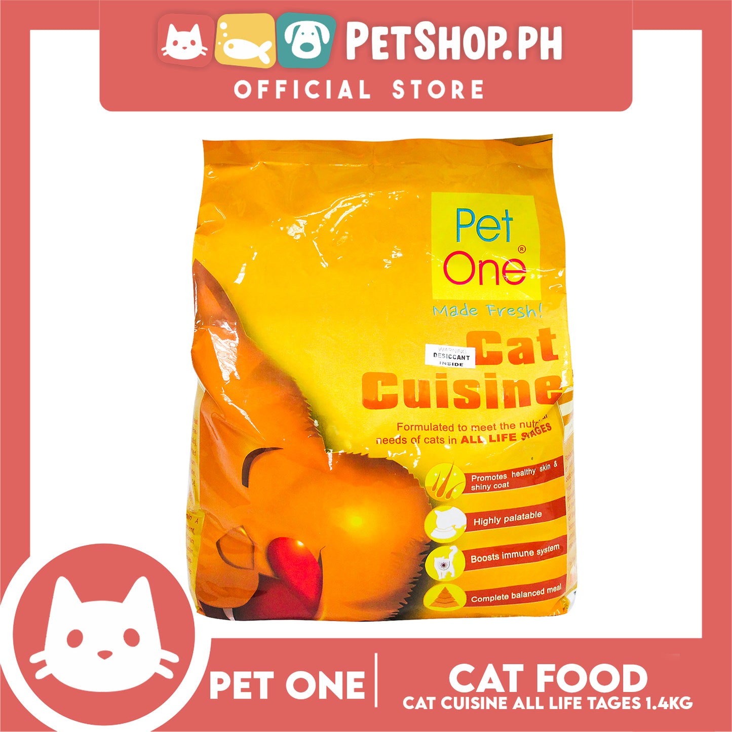 Pet One Cat Cuisine 1.4kg Dry Cat Food