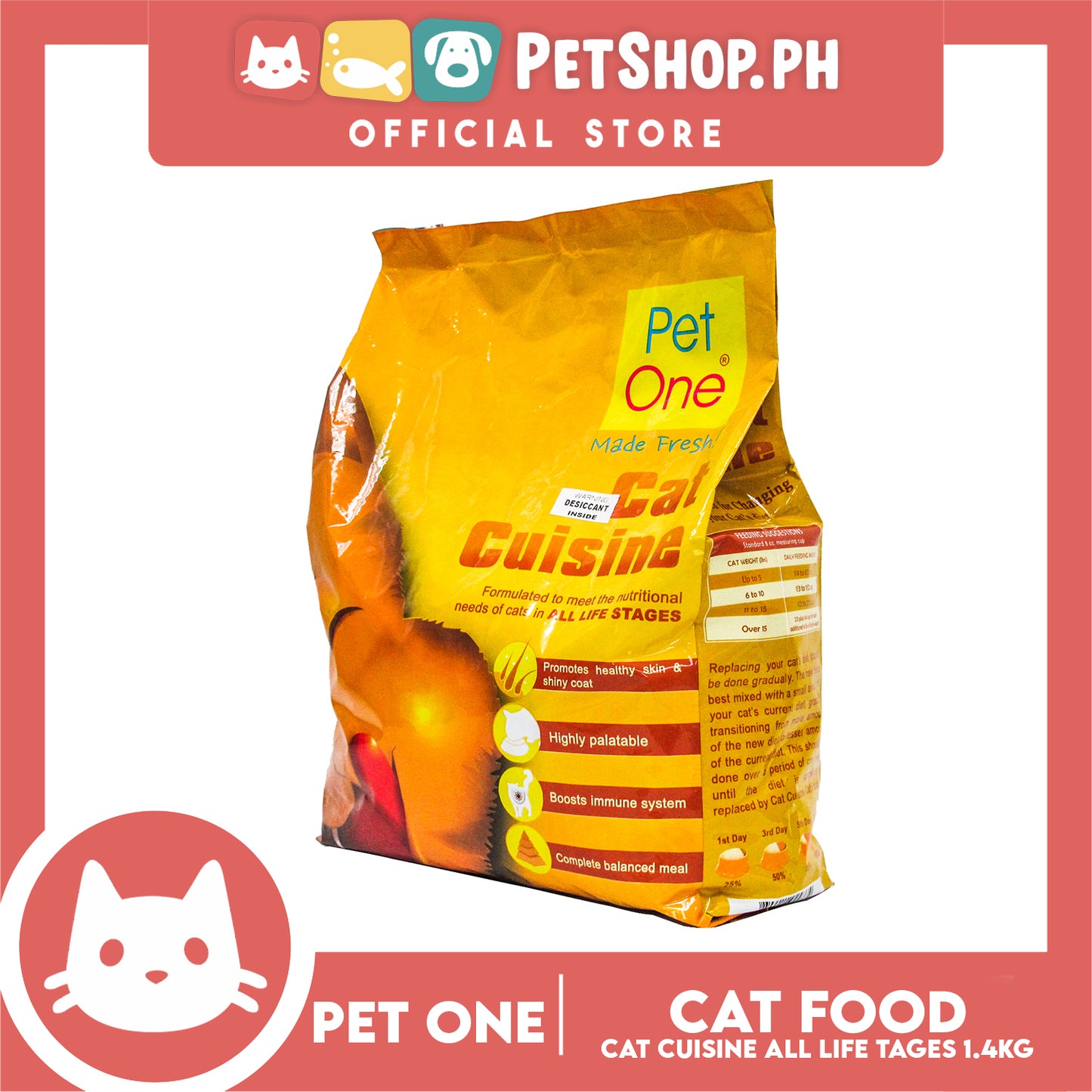 Pet One Cat Cuisine 1.4kg Dry Cat Food