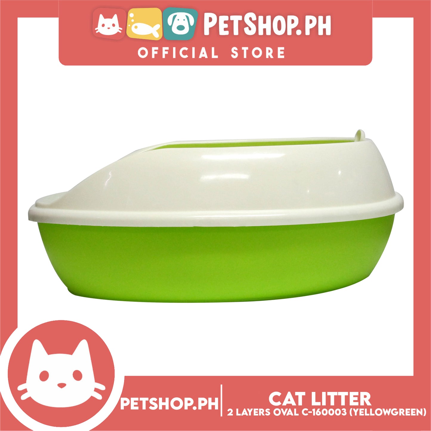 Cat Litter Box 2 Layers with Litter Scooper C-160003