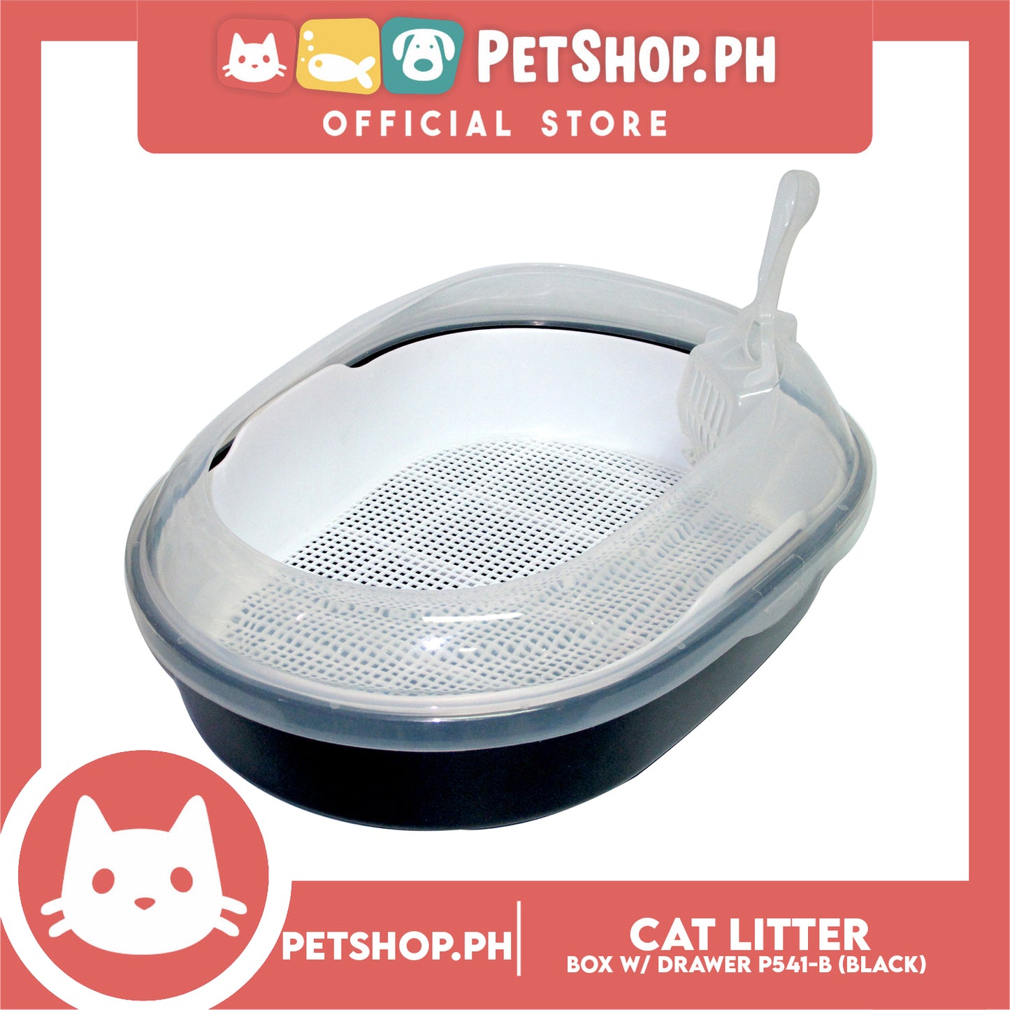Transparent Cat Litter Box P541-B