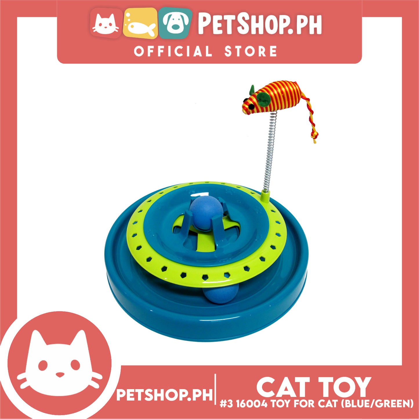 Si Mu Beibei Cat Toy 16004 #3 (Blue/Green) for Cats