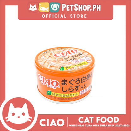 Ciao White Meat Tuna With Shirasu In Jelly Flavor 85g (A-02) Cat Wet Food, Cat Canned Food