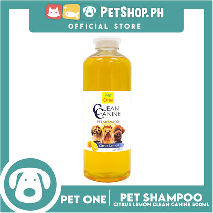 Pet One Clean Canine Pet Shampoo 500ml (Citrus Lemon Scent)