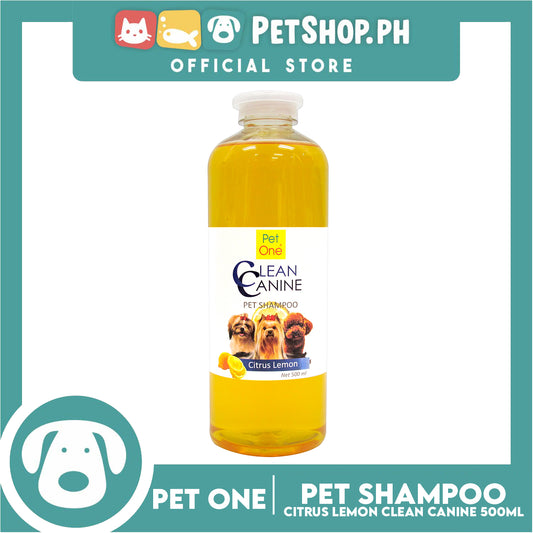 Pet One Clean Canine Pet Shampoo 500ml (Citrus Lemon Scent)