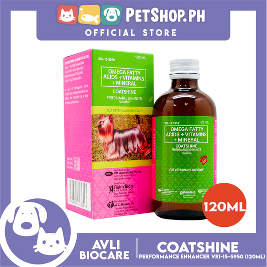 Coat Shine Performance Enhancer Solution 120ml Dog Vitamins