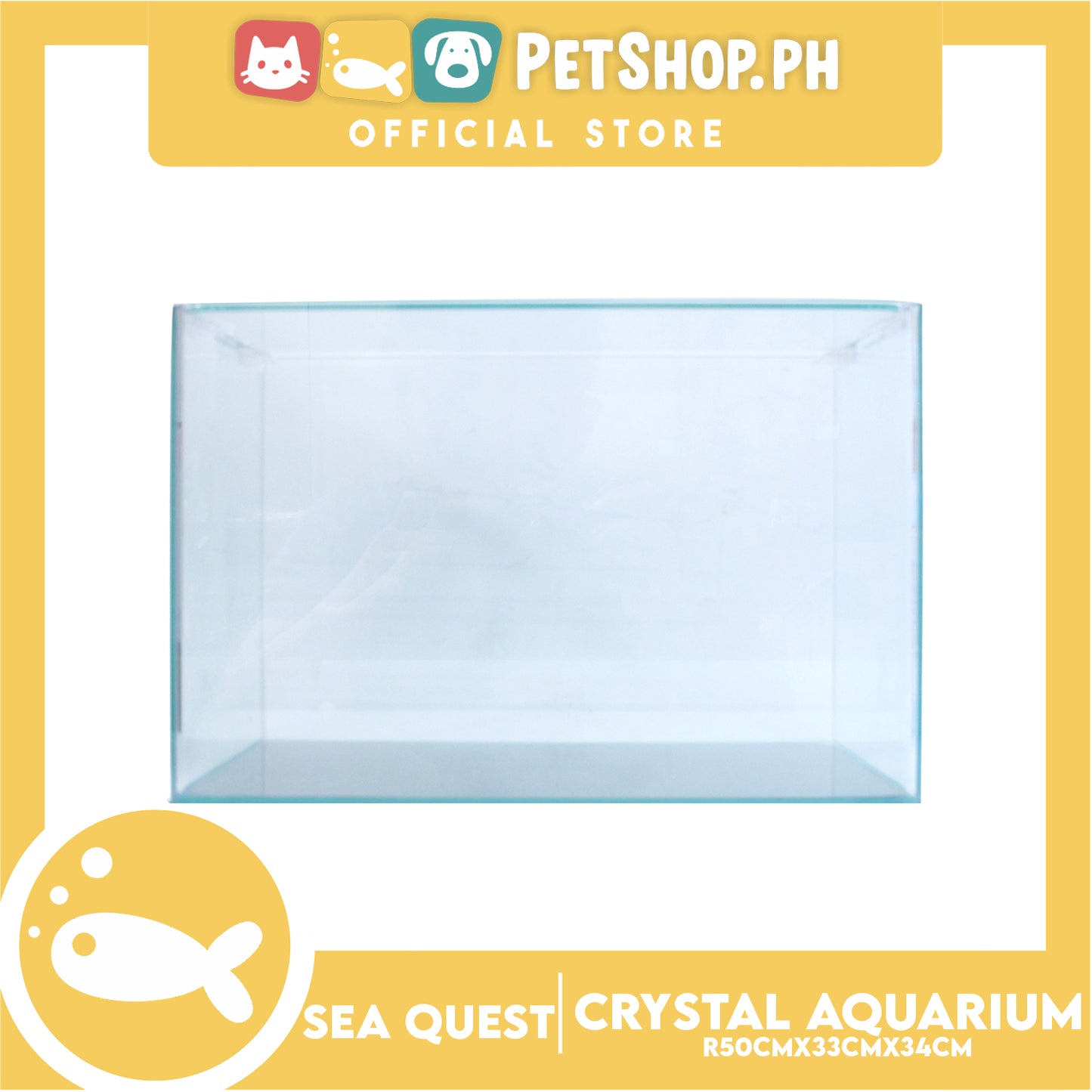 Sea Quest Aquarium Crystal 50cm x 33cm x 34cm