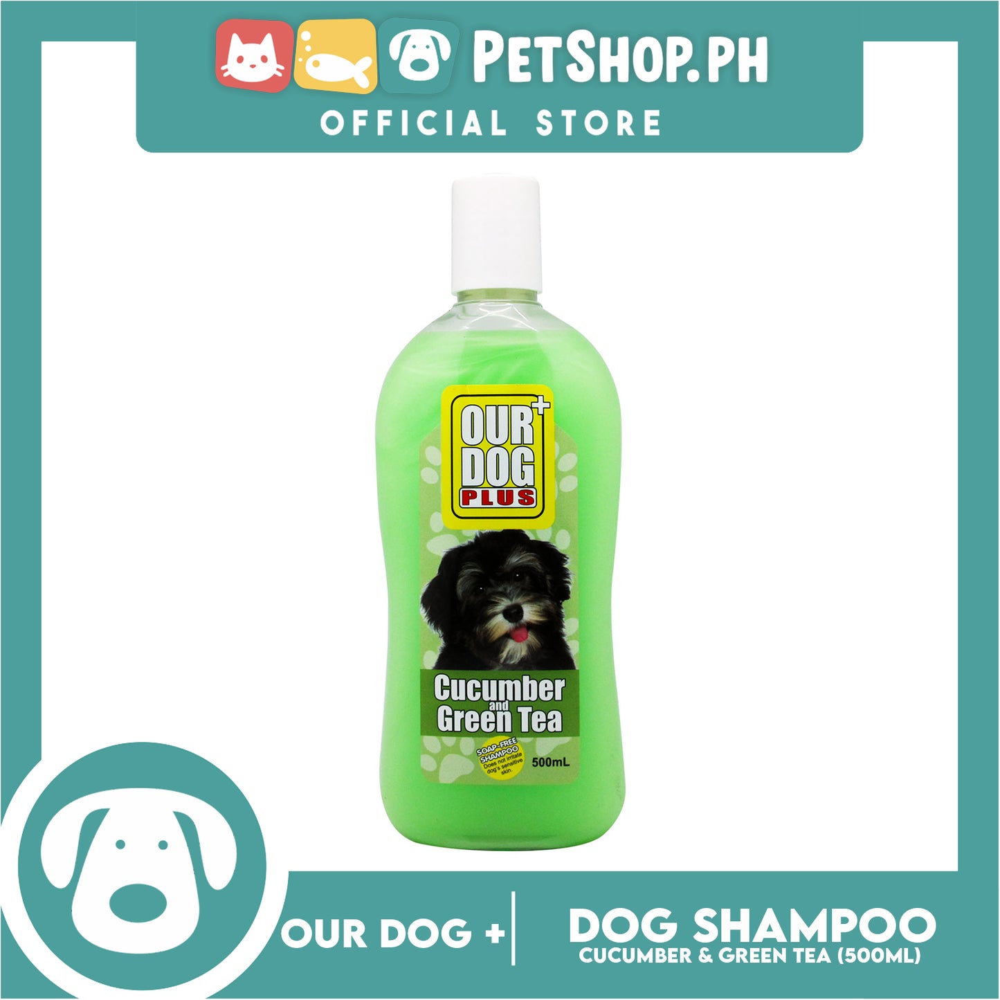 Our Dog Plus Cucumber & Green Tea Shampoo 500ml