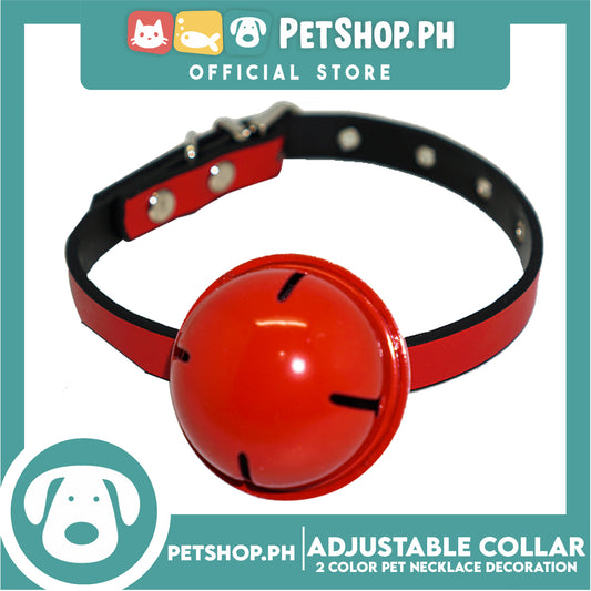 Candy Pet Big Bell Adjustable Collar with 2 Color Bell Puppy Collar Pets Necklace Decoration