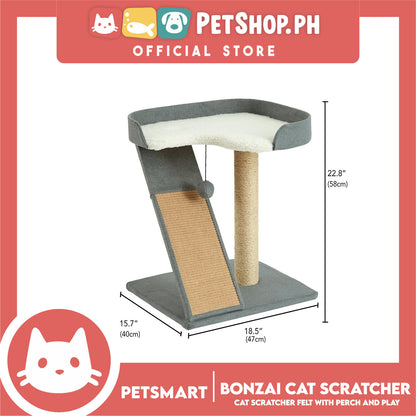 Bonzai Cat Scratcher Felt With Perch And Play 40cm x 47cm x 58cm (Diana 911122) Premium Cats Scratcher Sisal Scratch, Pet Furniture Cats, Cats Climbing Tower, Pet Cats Scratcher