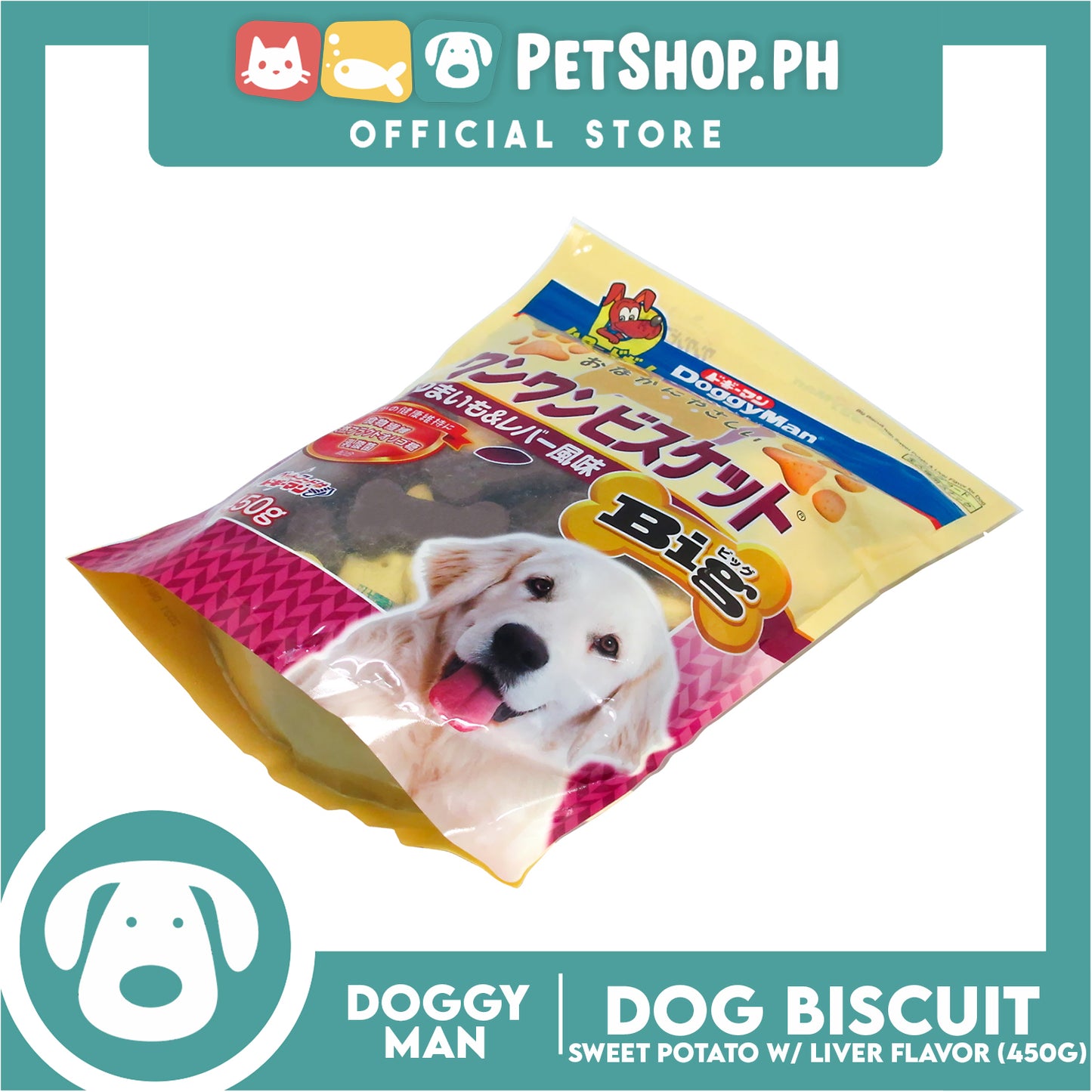 Doggyman Biscuit Big Sweet Potato & Chicken Liver (81995) 450g