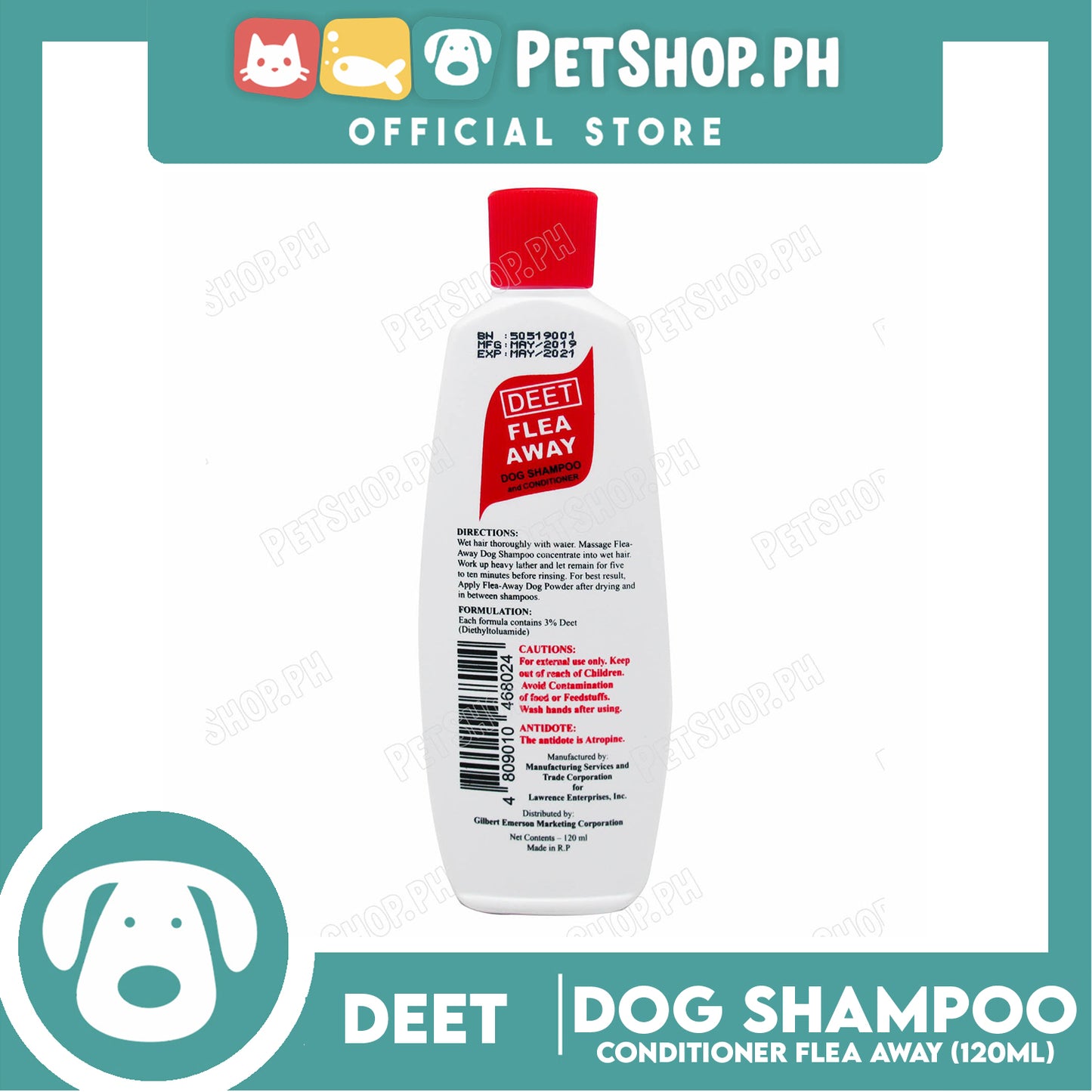 Deet Flea Away Dog Shampoo and Conditioner