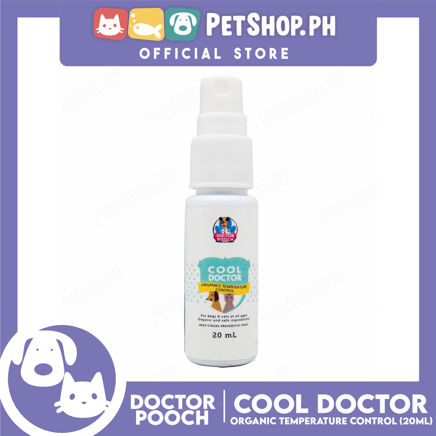 Play Pets Cool Doctor Organic Temperature Control 20ml For Dogs And Cats