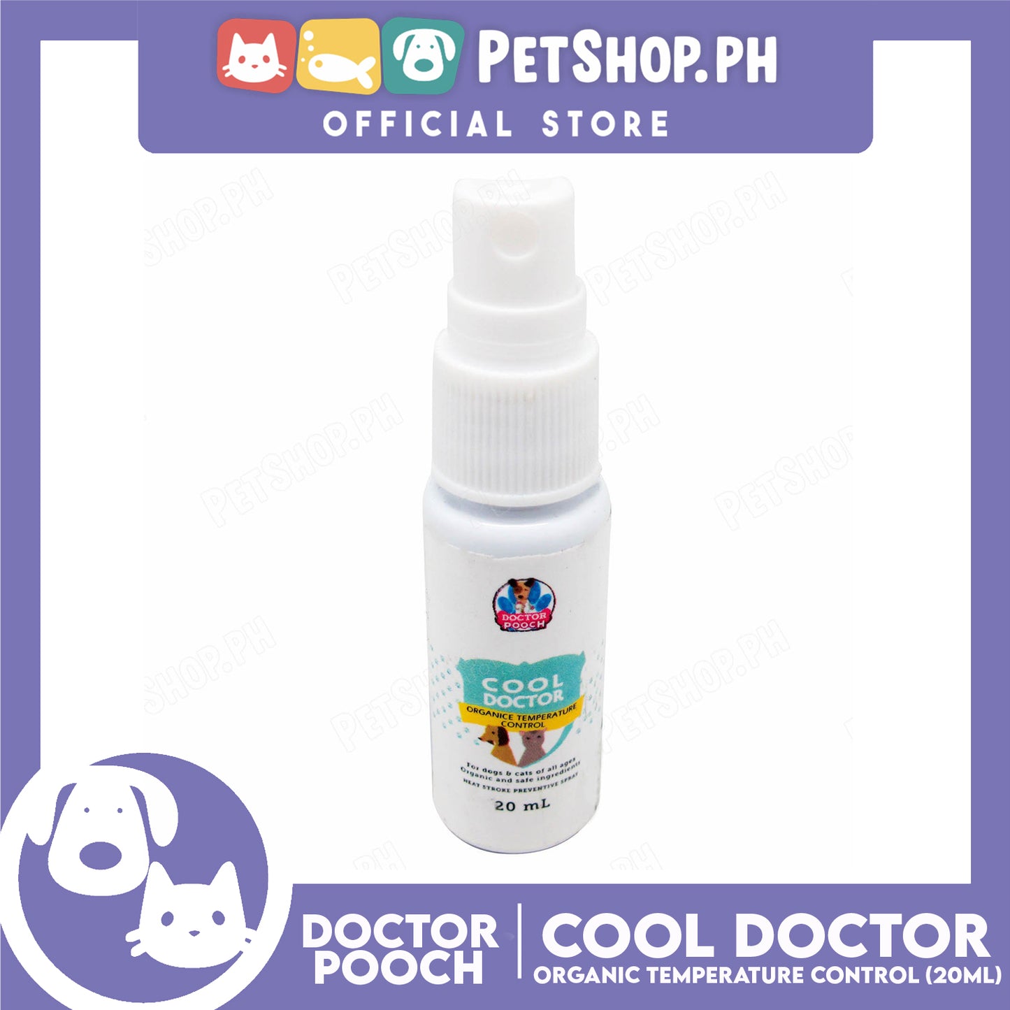 Play Pets Cool Doctor Organic Temperature Control 20ml For Dogs And Cats