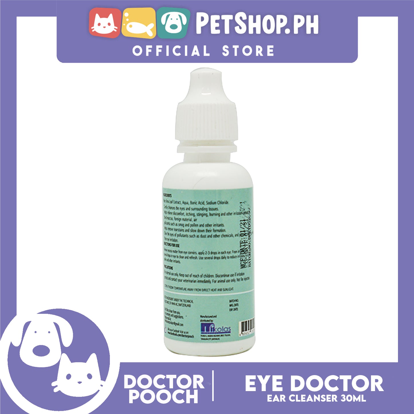 Play Pets Eye Doctor Eye Cleanser 30ml For Dogs and Cats Of All Ages