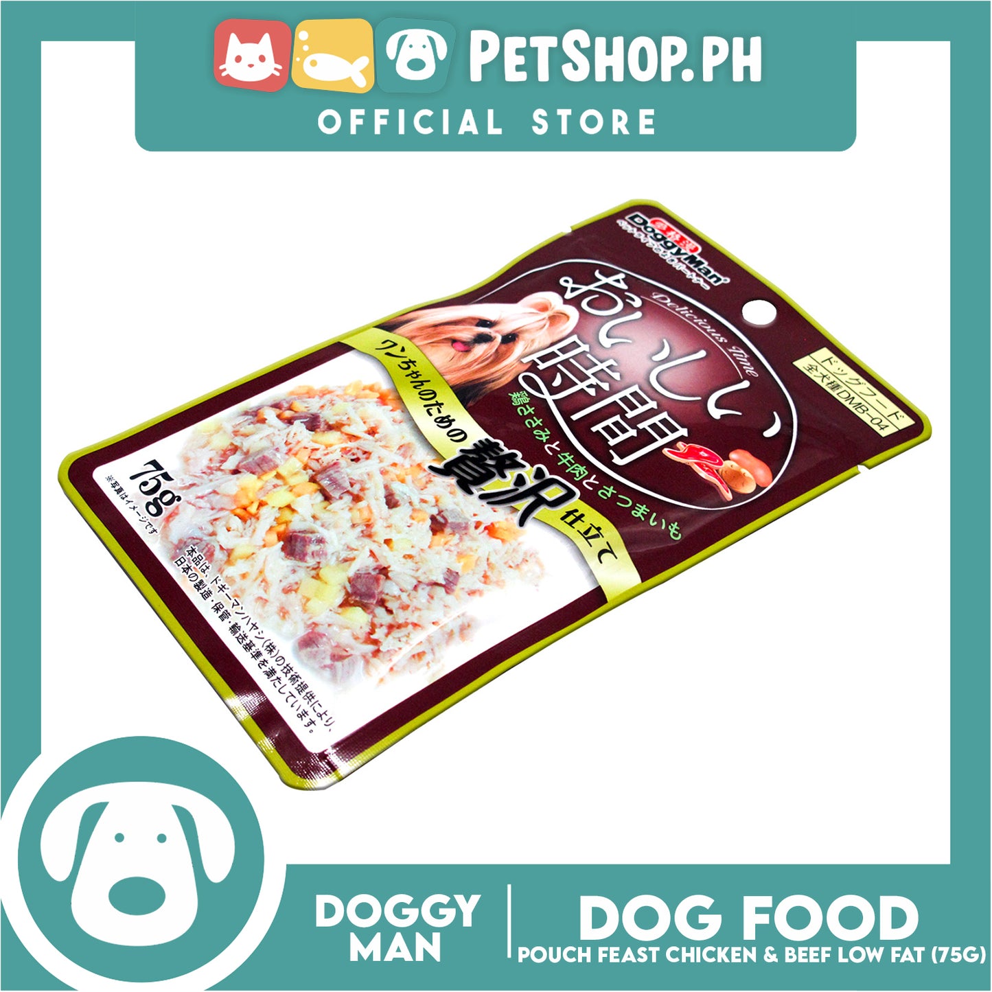 Doggyman Pouch feast Chicken & Beef Low Fat (Z0067) 75g