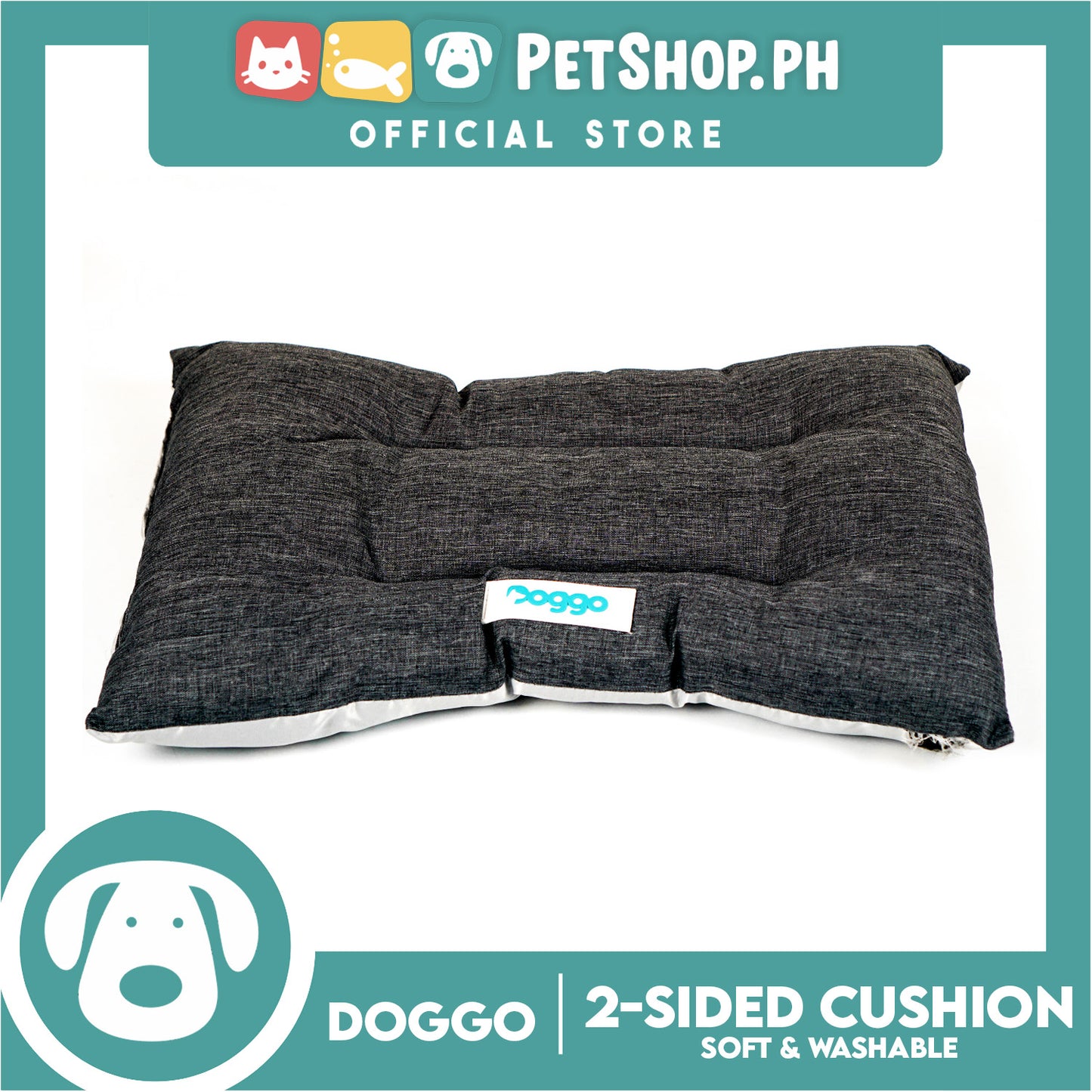 Doggo 2-Sided Cushion Bed (Large) Dog Bed Sleeping Calming Bed