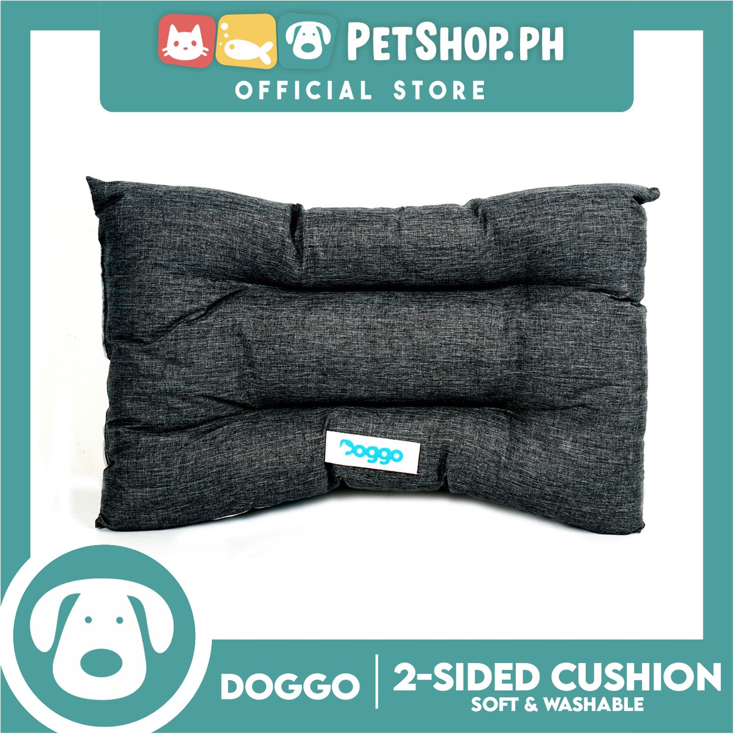 Doggo 2-Sided Cushion Bed (Large) Dog Bed Sleeping Calming Bed