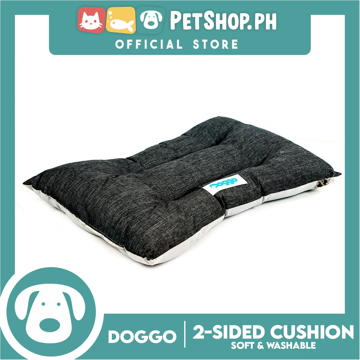 Doggo 2-Sided Cushion Bed (Large) Dog Bed Sleeping Calming Bed