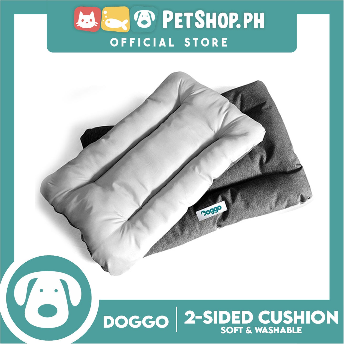 Doggo 2-Sided Cushion Bed (Small) Dog Bed Sleeping Calming Bed