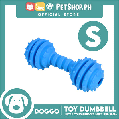 Doggo Dumbbell (Blue) Small Size Thick Rubber Material Pet Toy