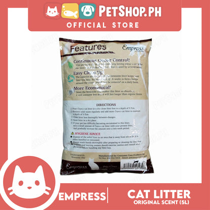 Empress Cat Litter 5 Liters (Unscented) Strong Clumping Natural Cat Litter