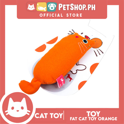 Amy Carol Fat Cat Toy Catnip (Orange) Interactive Plush Cat Toy