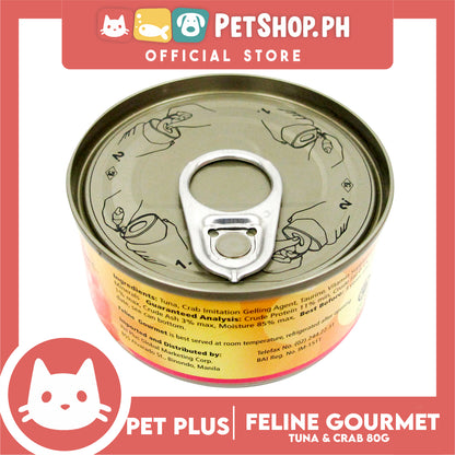 Pet Plus Feline Gourmet 80g (Tuna And Crab Flavor) Canned Cat Food