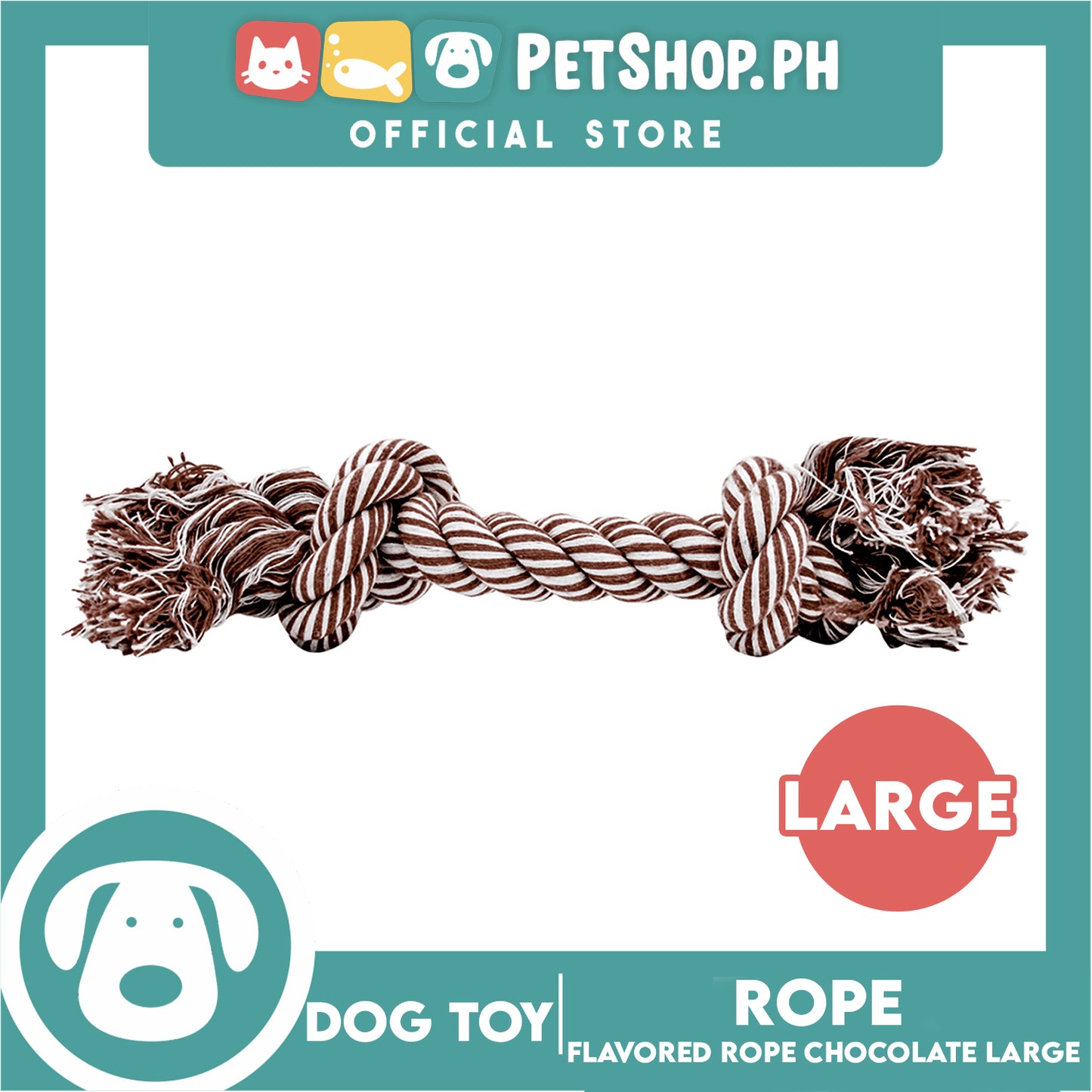 Amy Carol Flavored Rope Chocolate (Large) Dog Rope