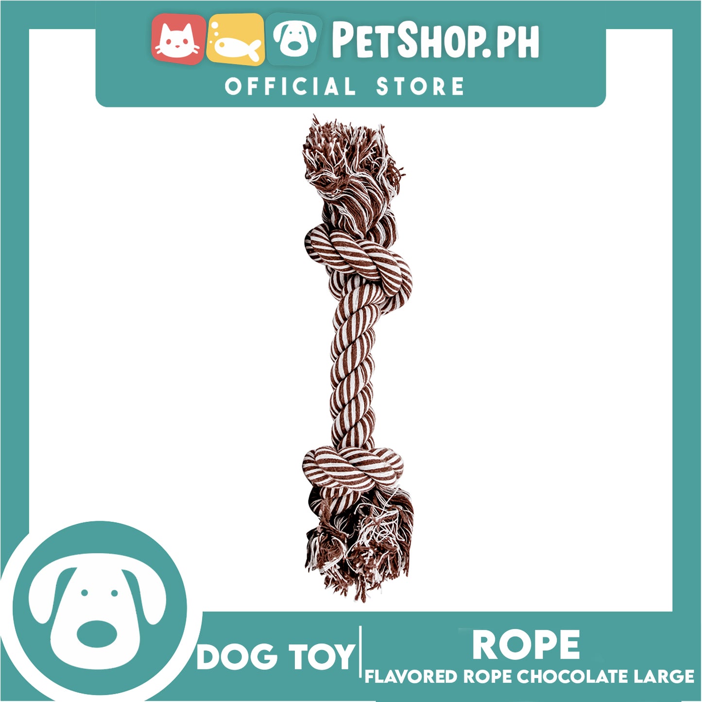 Amy Carol Flavored Rope Chocolate (Large) Dog Rope
