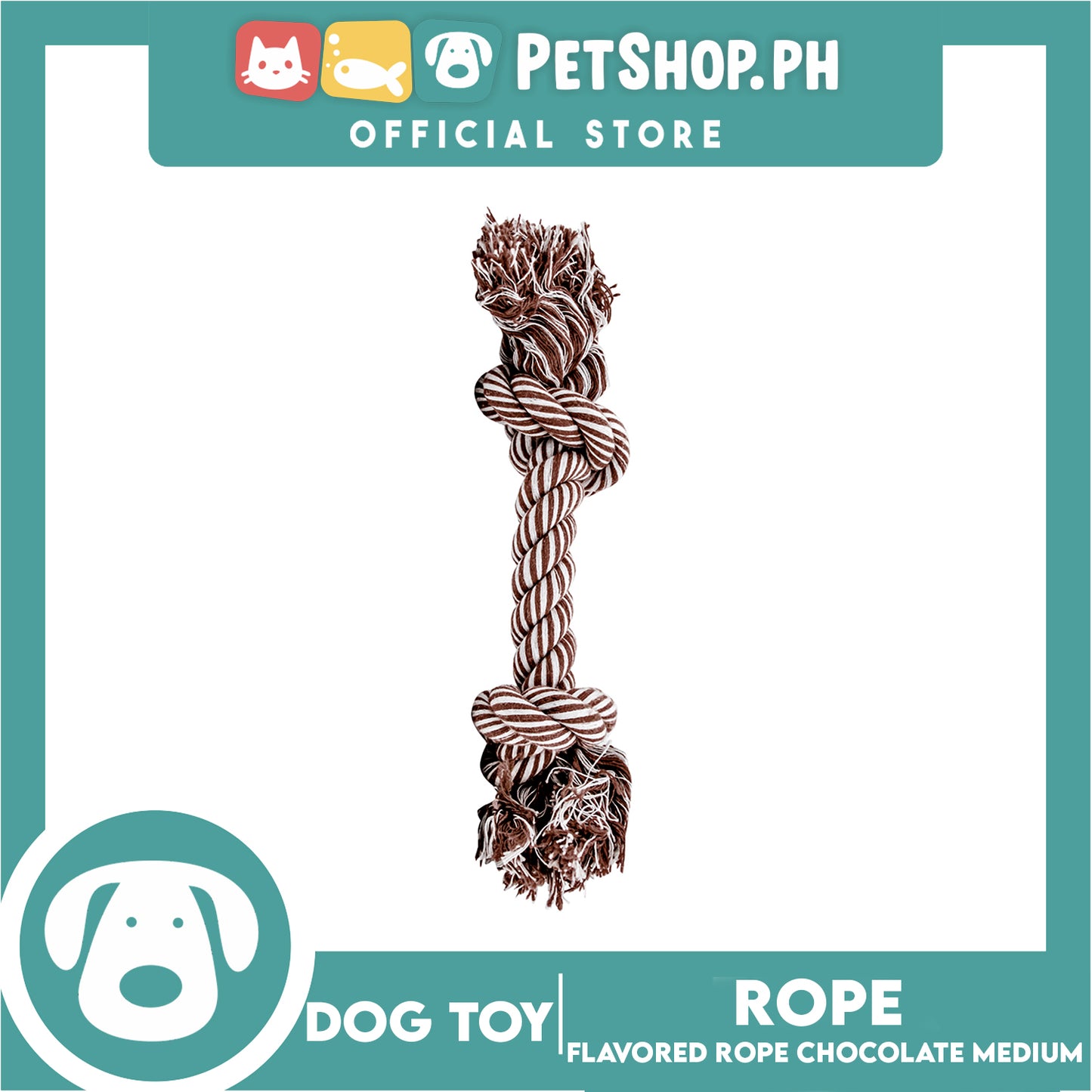 Amy Carol Flavored Rope Chocolate (Medium) Dog Rope