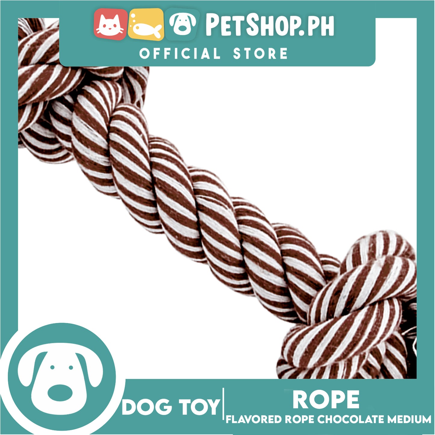 Amy Carol Flavored Rope Chocolate (Medium) Dog Rope