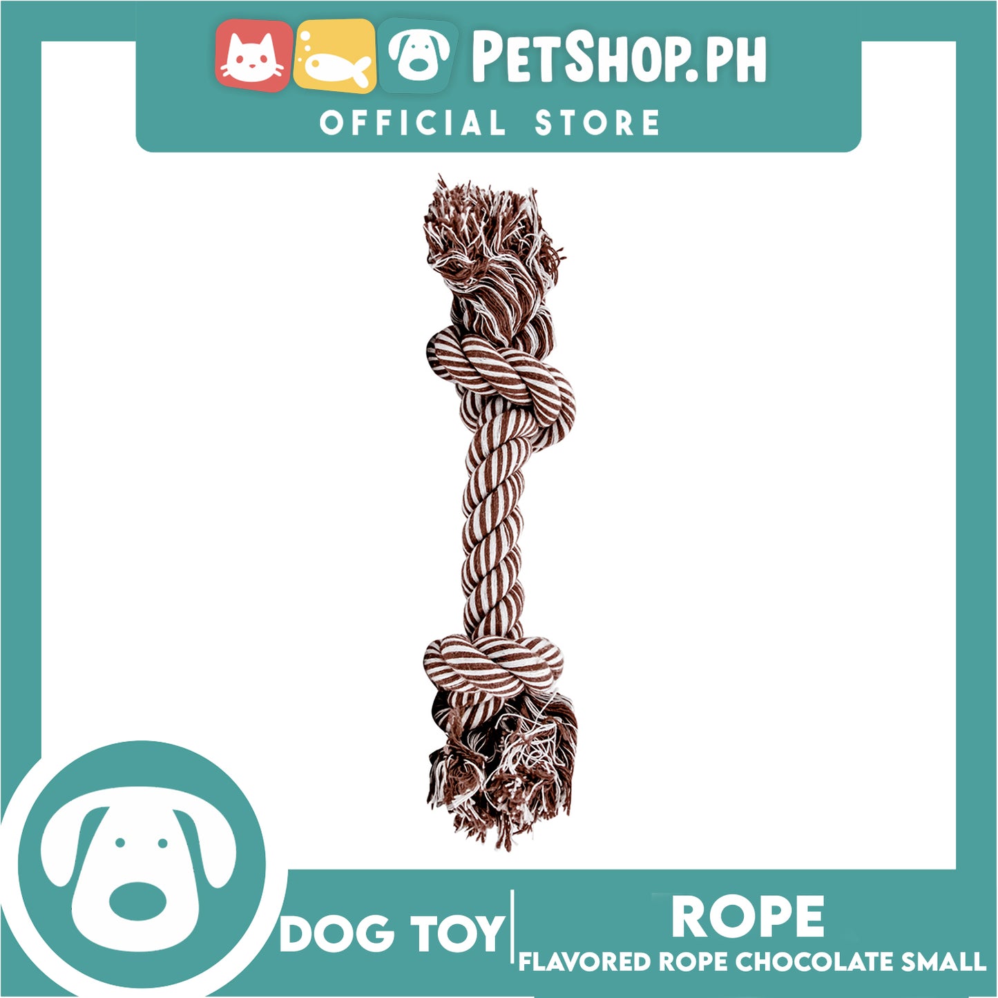 Amy Carol Flavored Rope Chocolate (Small) Dog Rope