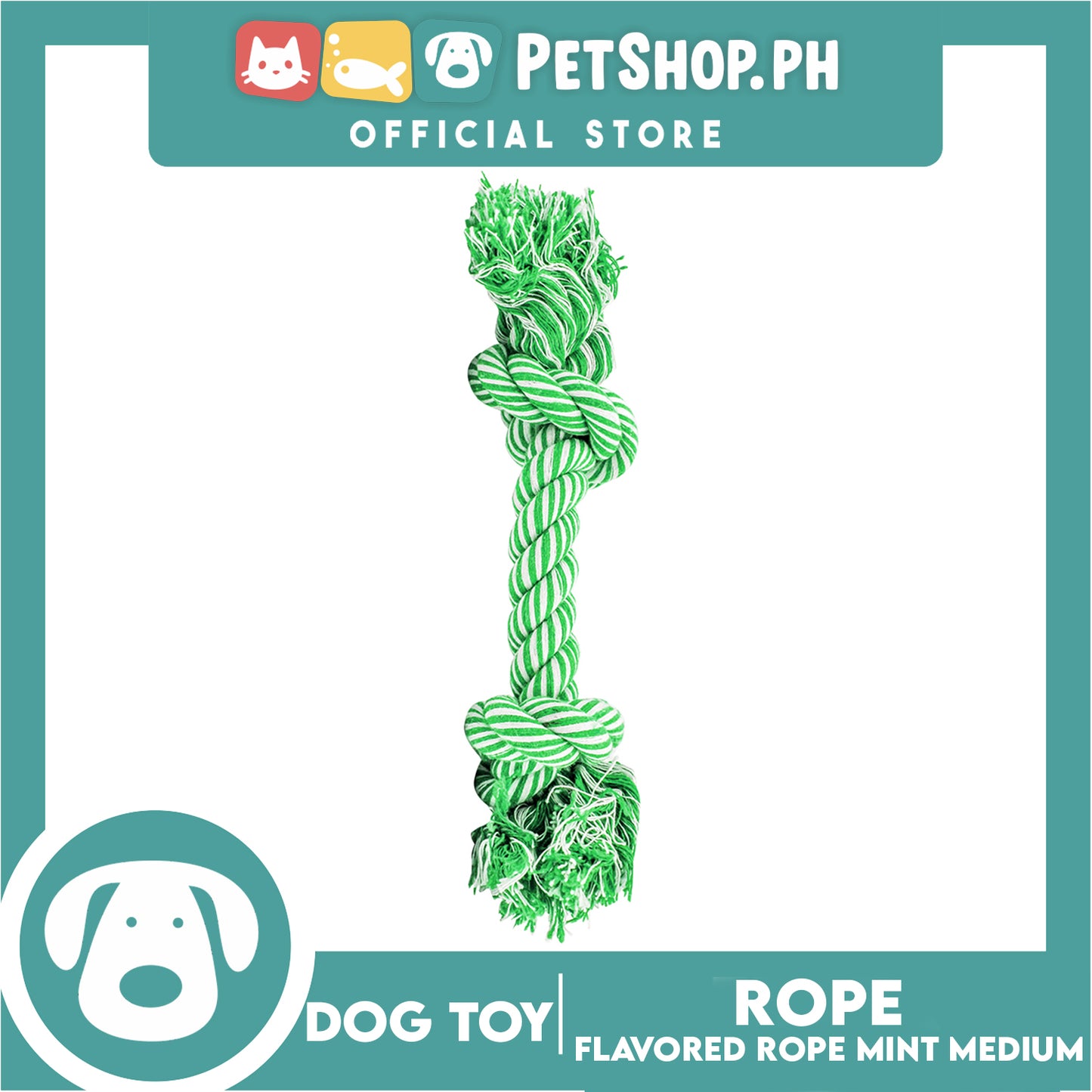 Amy Carol Flavored Rope Fresh Mint (Medium) Dog Rope