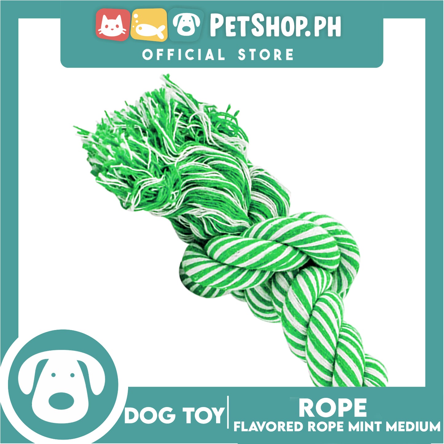Amy Carol Flavored Rope Fresh Mint (Medium) Dog Rope