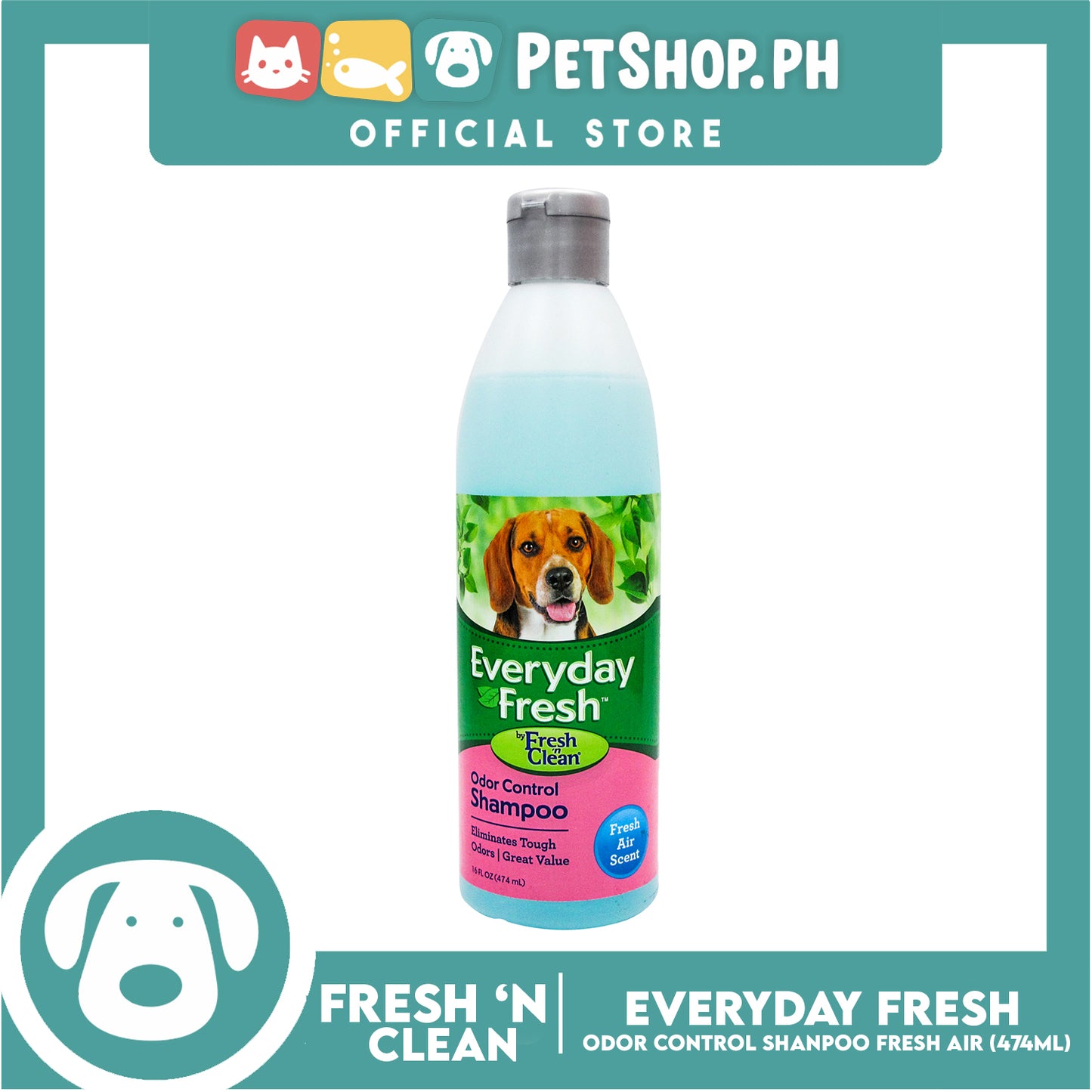 Fresh 'n Clean Everyday Fresh Odor Control Shampoo Fresh Air Scent 474ml