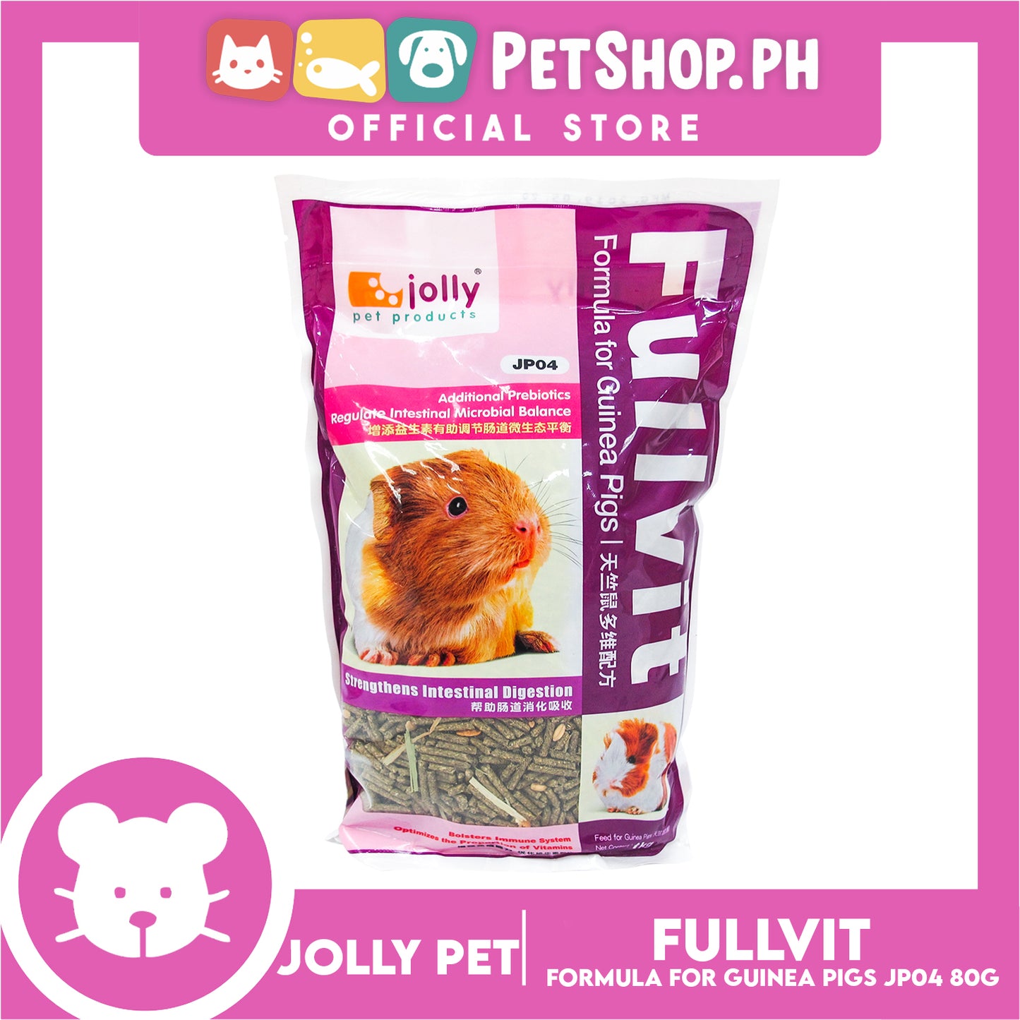 Jolly Fullvit Guinea Pigs Food 1kg Formula for Guinea Pigs