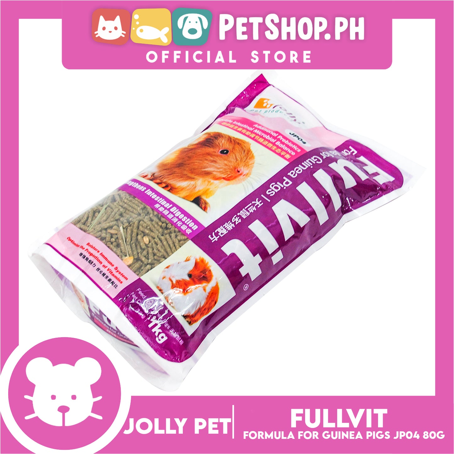 Jolly Fullvit Guinea Pigs Food 1kg Formula for Guinea Pigs