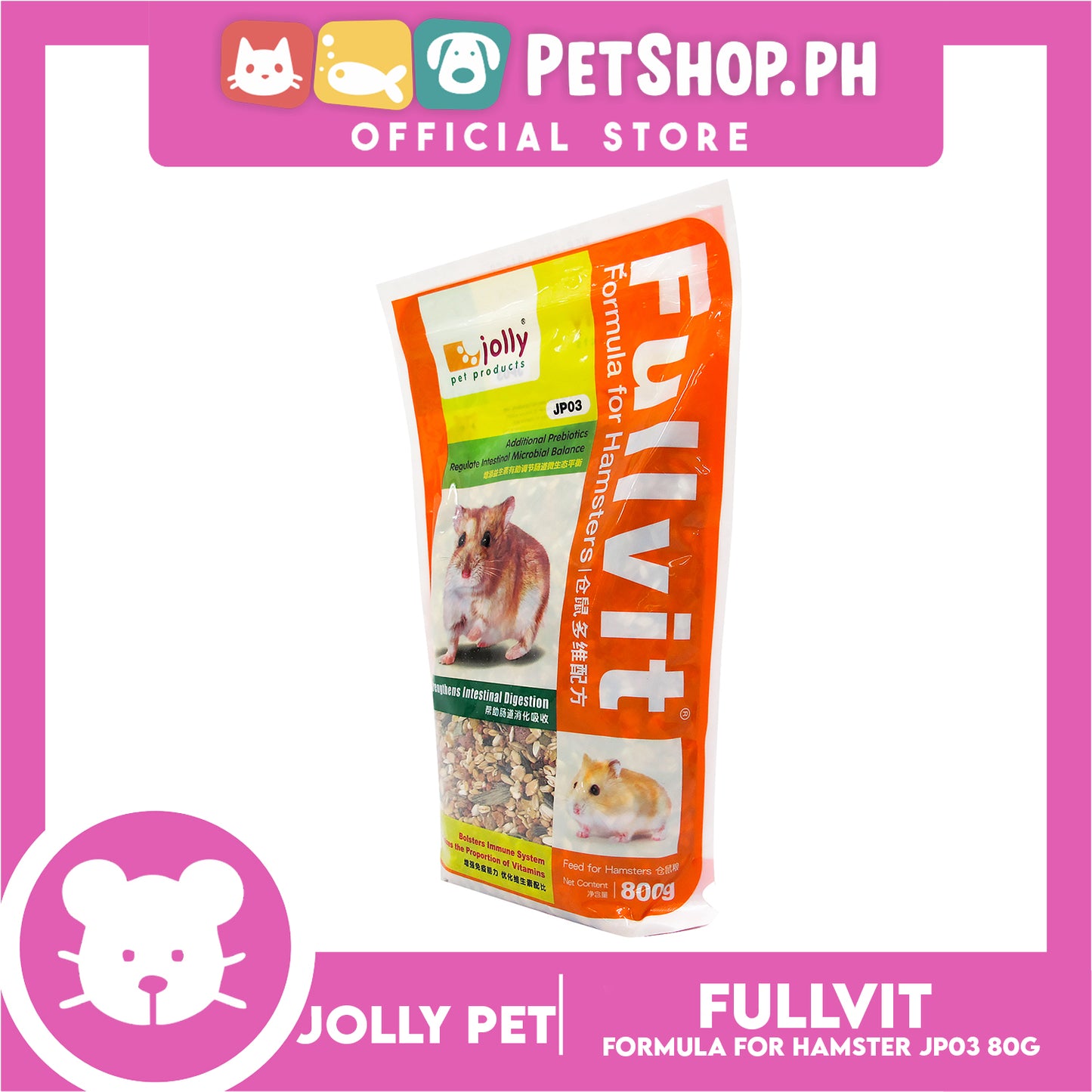 Jolly Fullvit Hamster Food 800g Formula for Hamsters