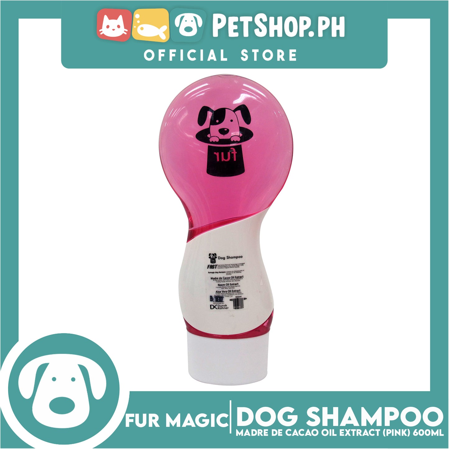 Fur magic with Fast Acting Stemcell Technology (Pink) 600ml Dog Shampoo