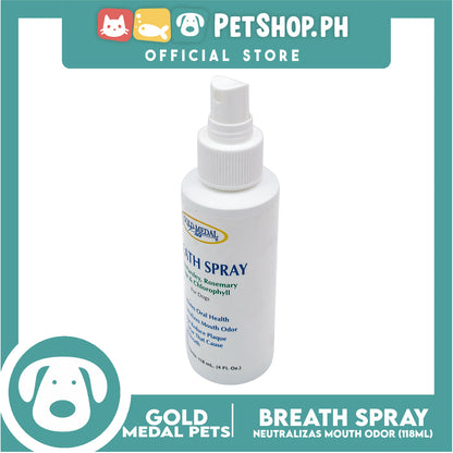 Gold Medal Pets Breath Spray 118ml for Dogs