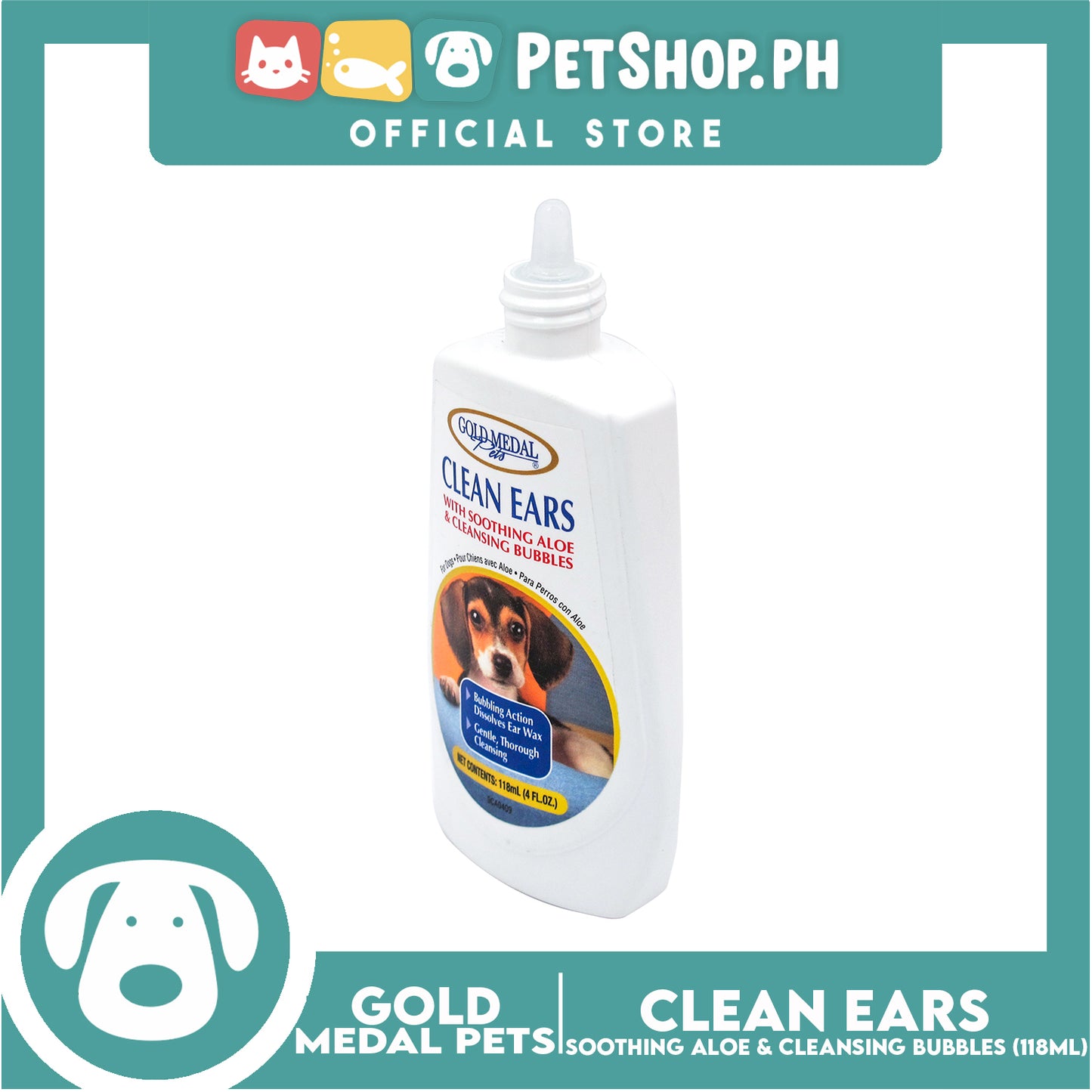 Golden Medal Pets Cleans Ears 118mL