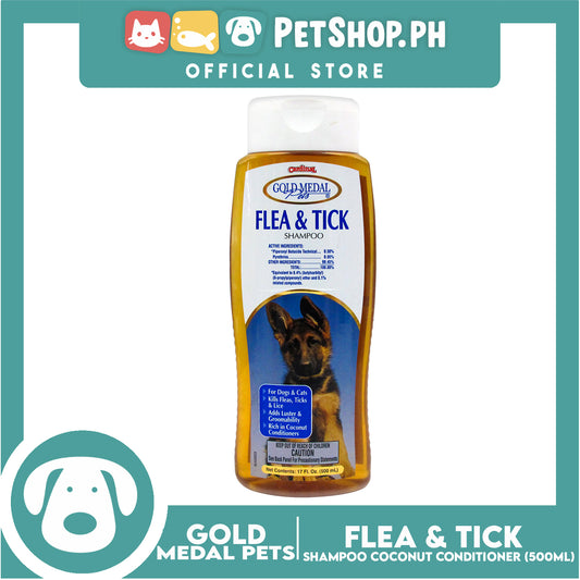 Gold Medal Pets Flea and Tick 17oz Dogs and Cats Shampoo