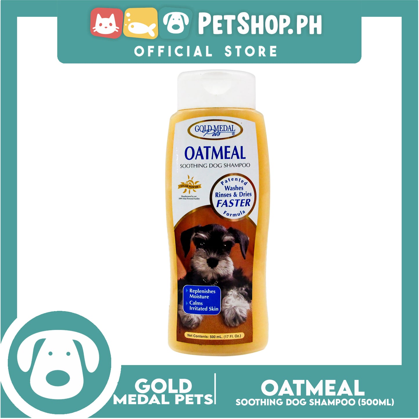 Gold Medal Pets Oatmeal Soothing Dog Shampoo 17oz Helps for Irritated Skin