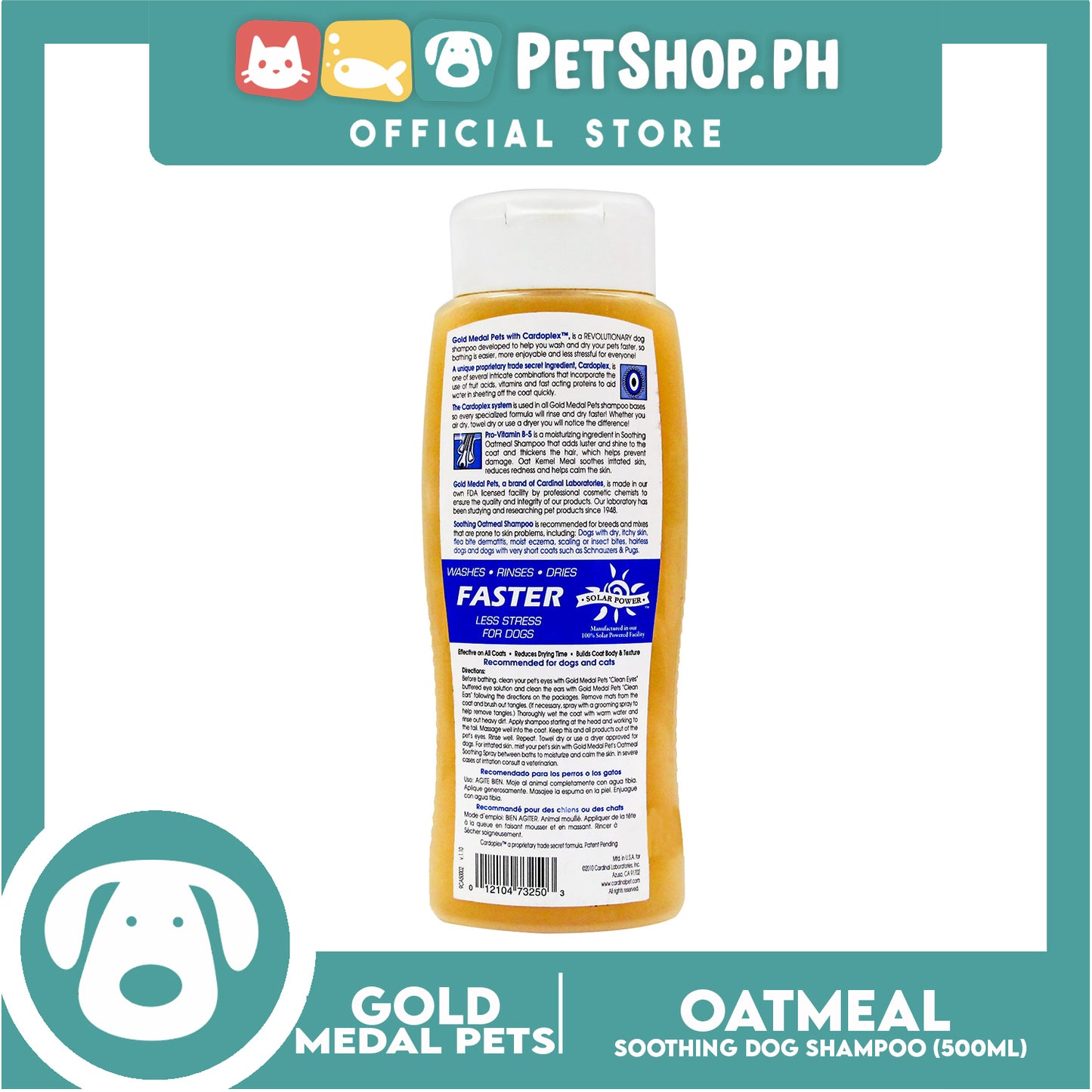 Gold Medal Pets Oatmeal Soothing Dog Shampoo 17oz Helps for Irritated Skin