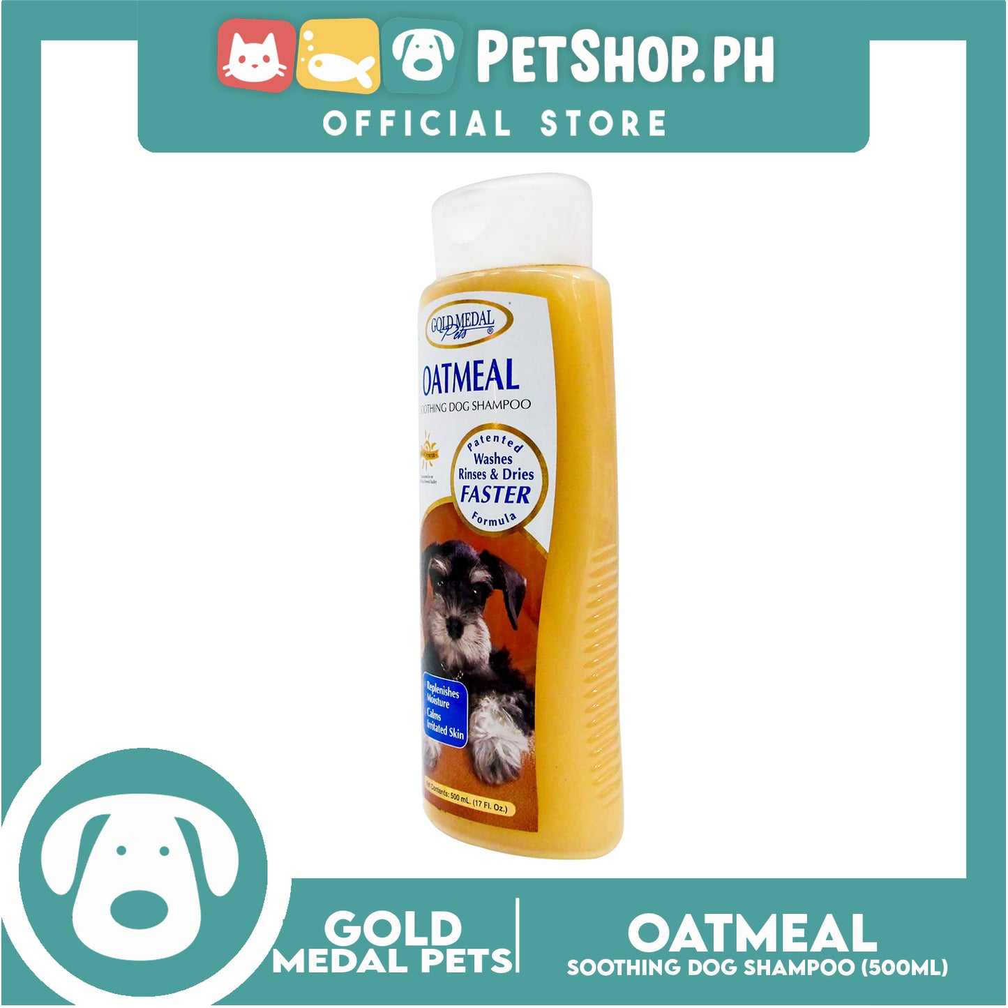 Gold Medal Pets Oatmeal Soothing Dog Shampoo 17oz Helps for Irritated Skin
