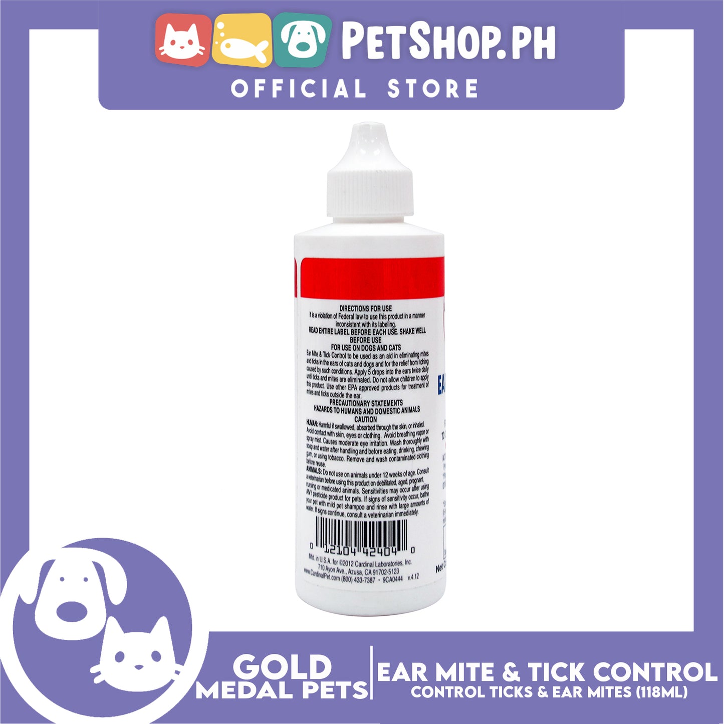 Remedy + Recovery Pets Ear Mite & Tick Control 118ml