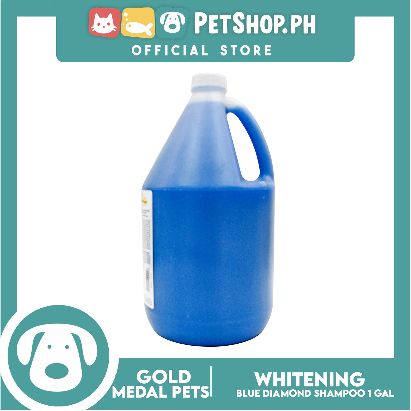 Gold Medal Pets Whitening Blue Diamond Shampoo 1 Gallon For Cats and Dogs