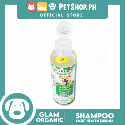 Glam Organic 4 in 1 Bath Solution 100% Organic 200ml (Sweet Heaven) Dog Grooming